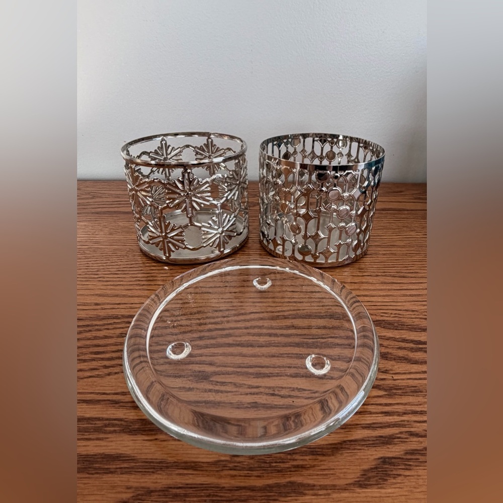 3 Bath and Body Works 3 Wick Candle Holders